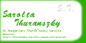 sarolta thuranszky business card